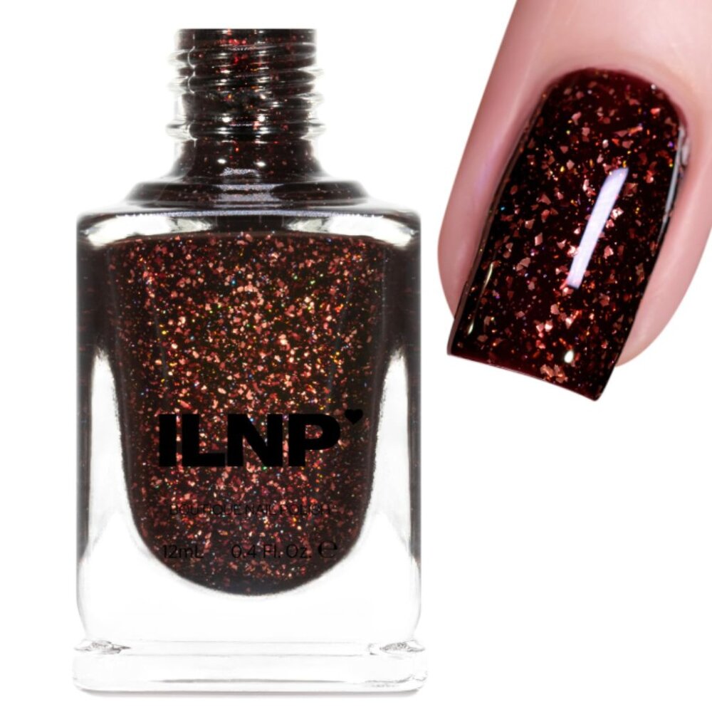 ILNP Shapeshifter - Chocolate Brown Holographic Metallic Nail Polish BNIB